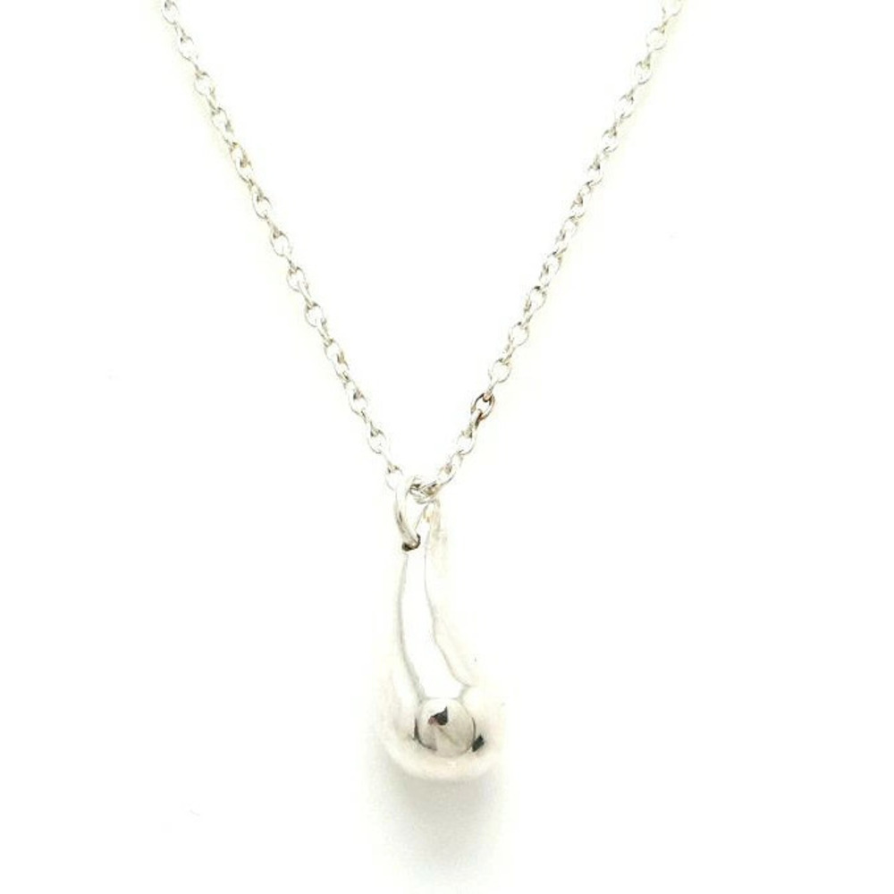 TIFFANYCo Tiffany Elsa Peretti Teardrop Pendant Necklace Silver
